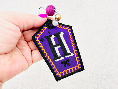 Halloween Monogram Bag Tag Charm