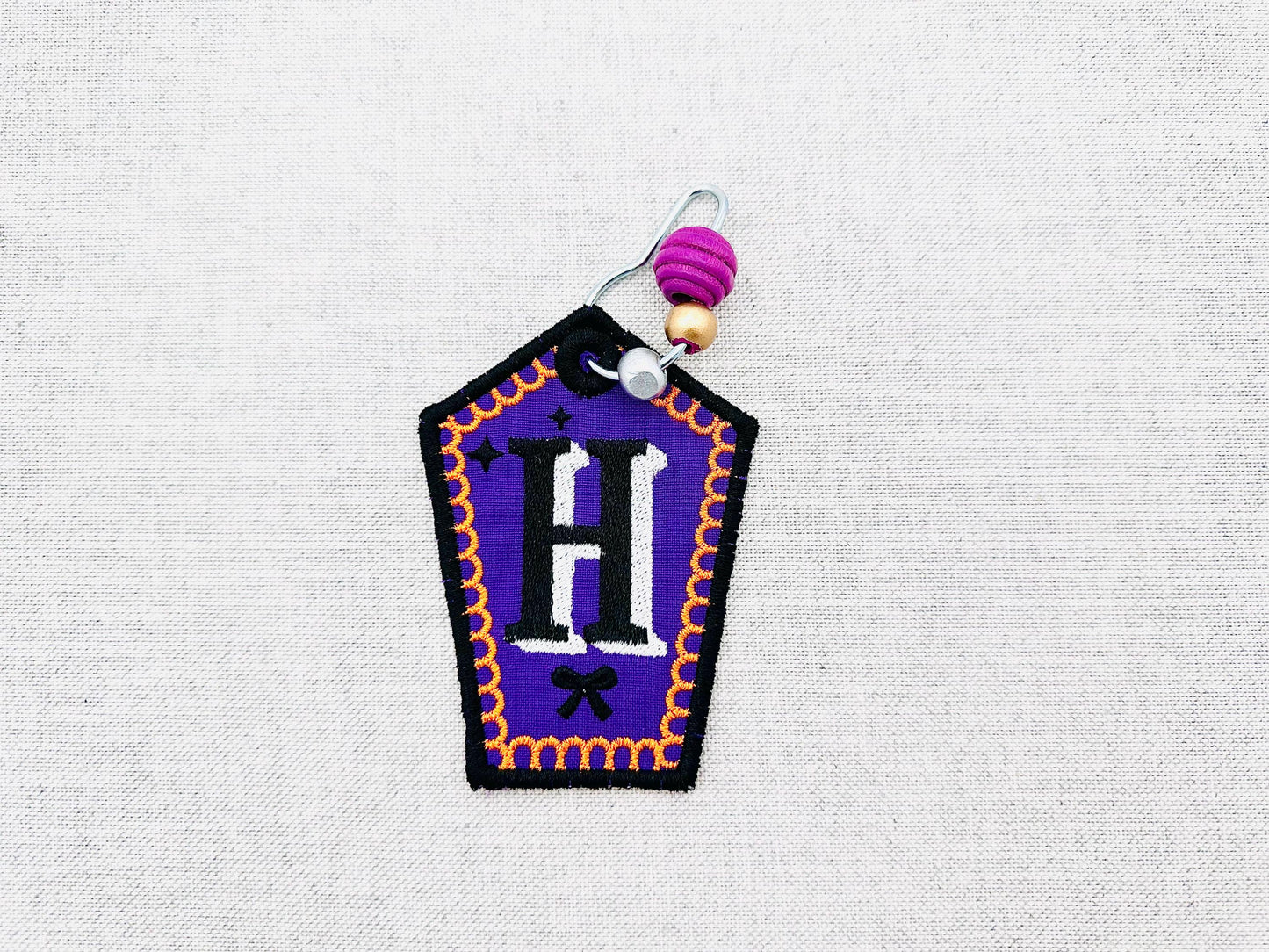 Halloween Monogram Bag Tag Charm