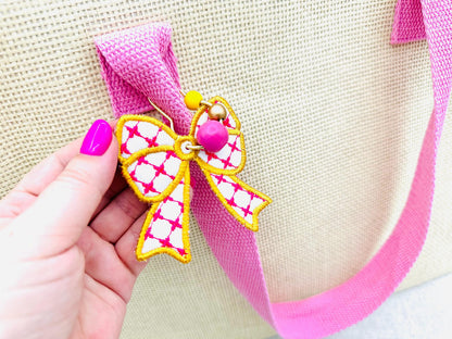 Chic Bow Bag Tag Charm