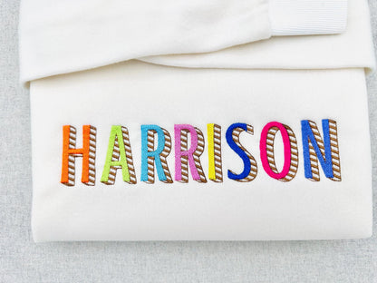 Striped Shadow Font Crystal