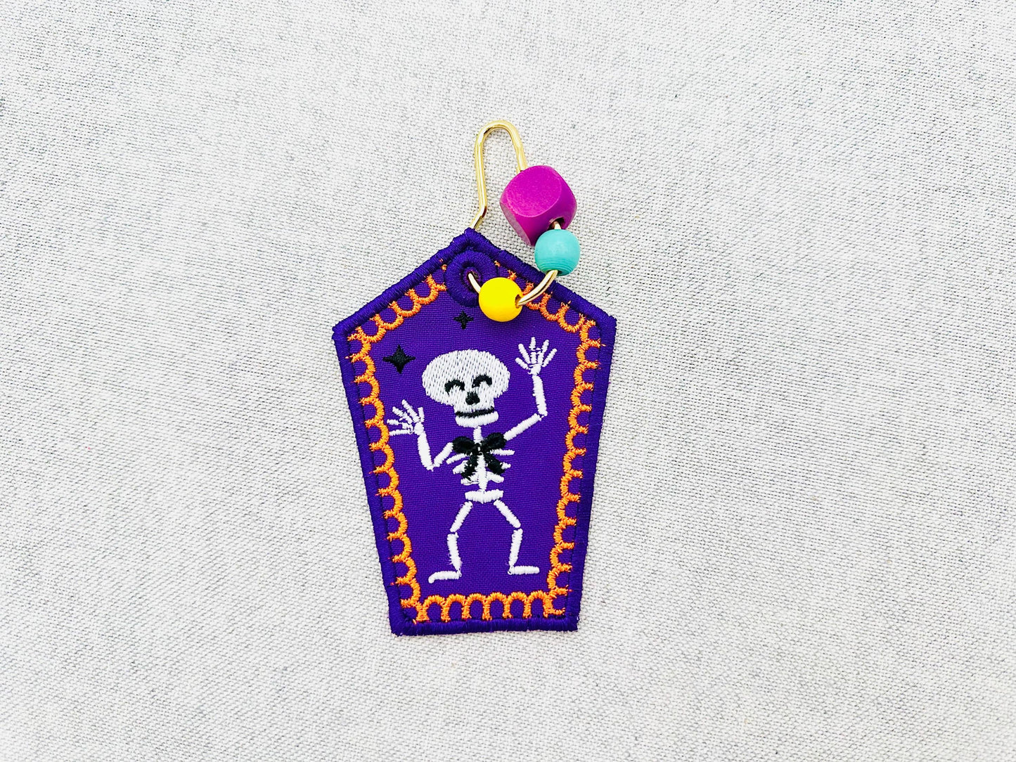 Dancing Skeleton Bag Tag Charm