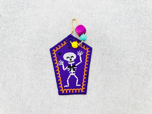 Dancing Skeleton Bag Tag Charm