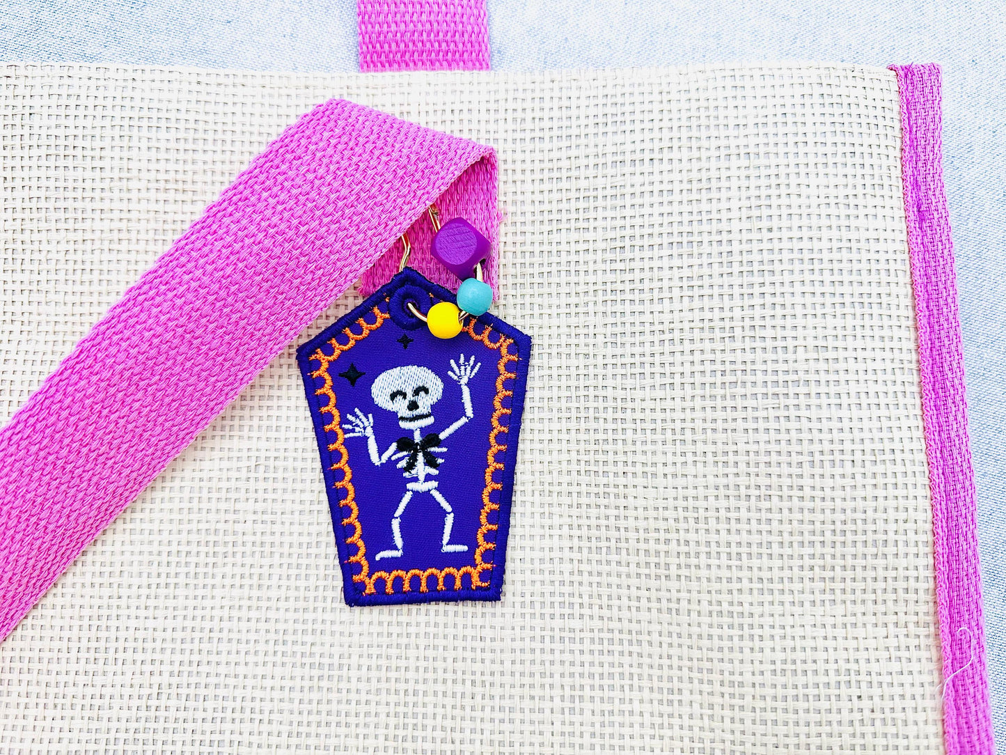 Dancing Skeleton Bag Tag Charm