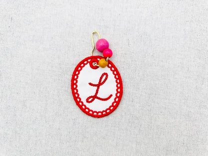 Scalloped Bag Tag Charm