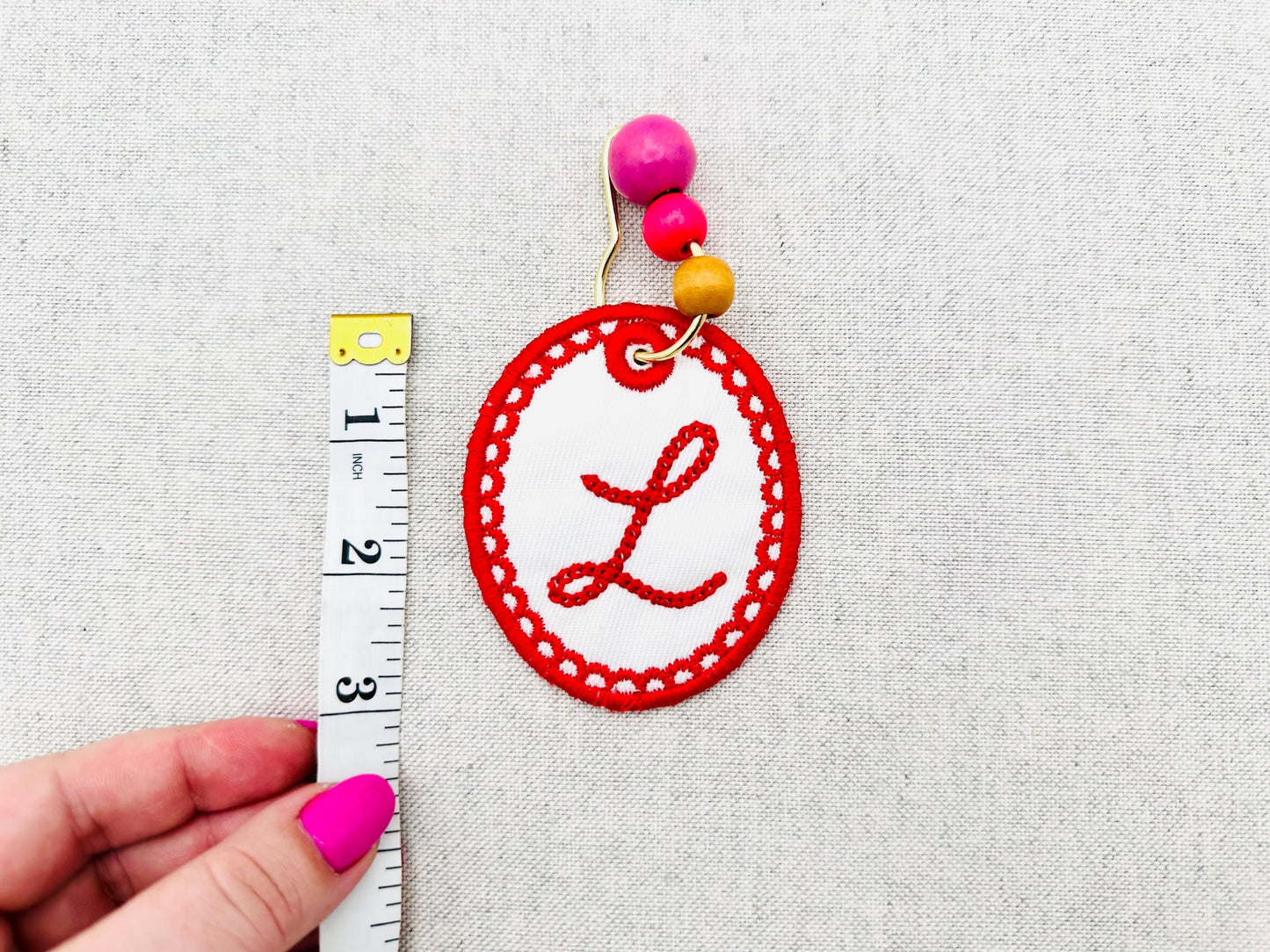 Scalloped Bag Tag Charm