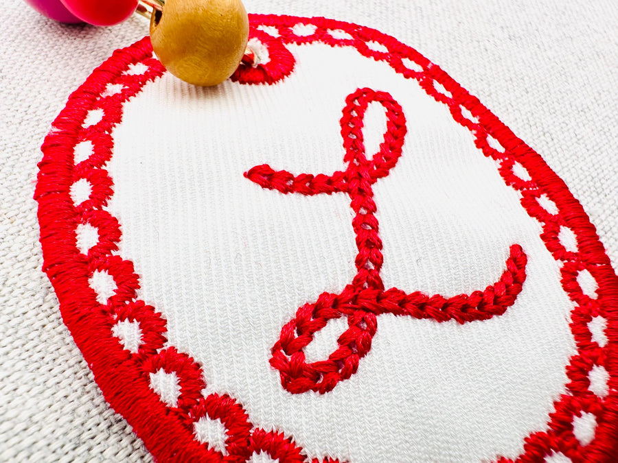 Scalloped Bag Tag Charm