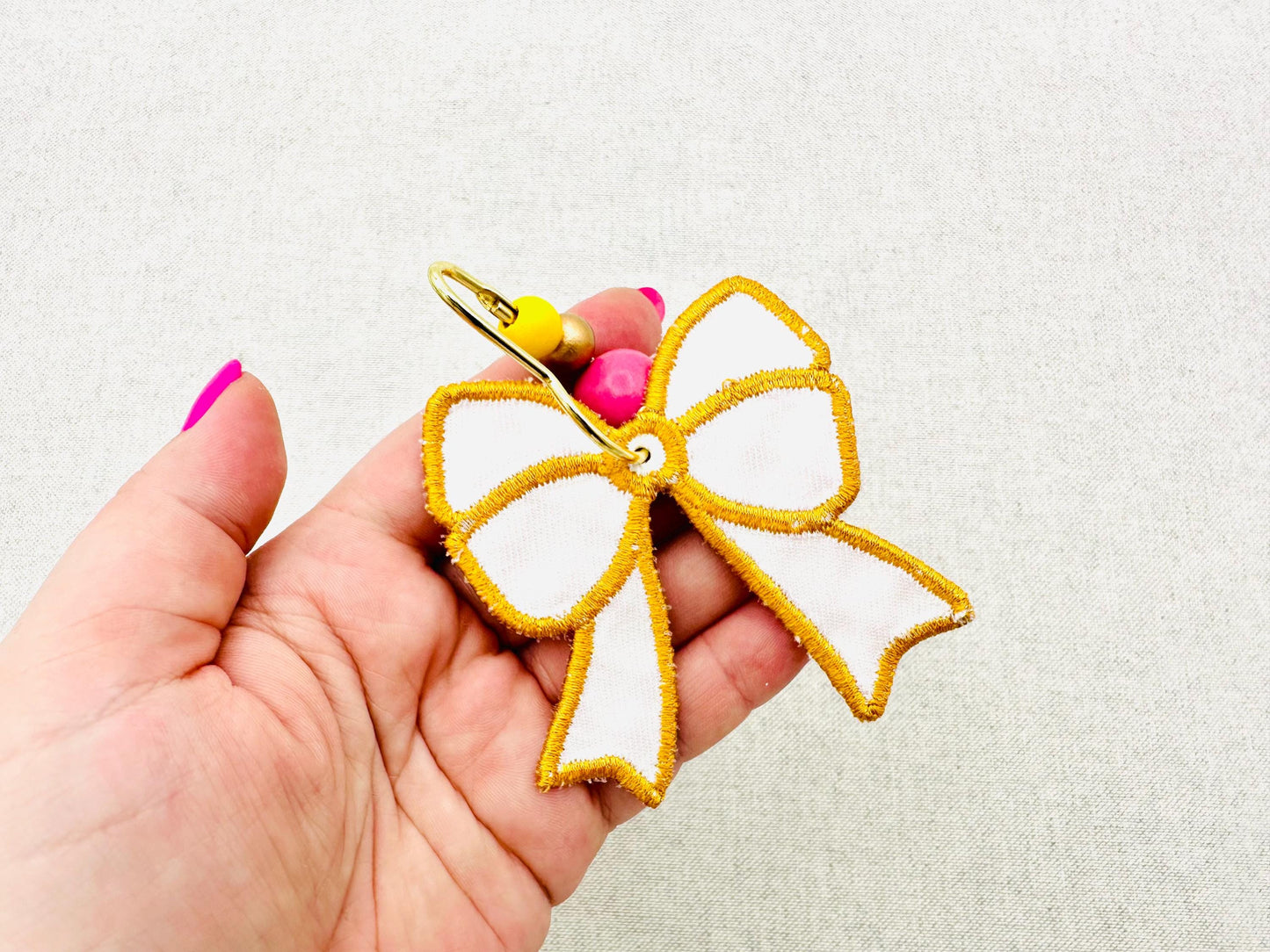 Chic Bow Bag Tag Charm