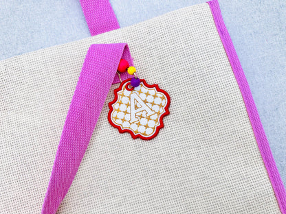 Chic Monogram Bag Tag Charm