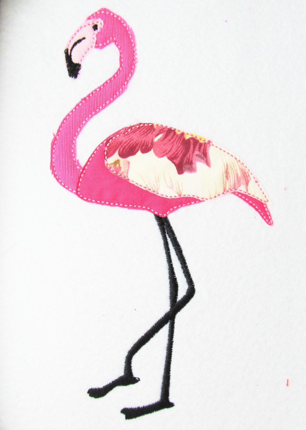 Flamingo wild bird Applique machine embroidery designs
