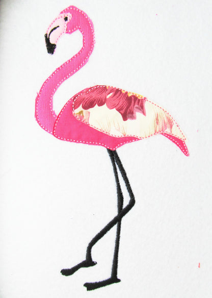 Flamingo wild bird Applique machine embroidery designs