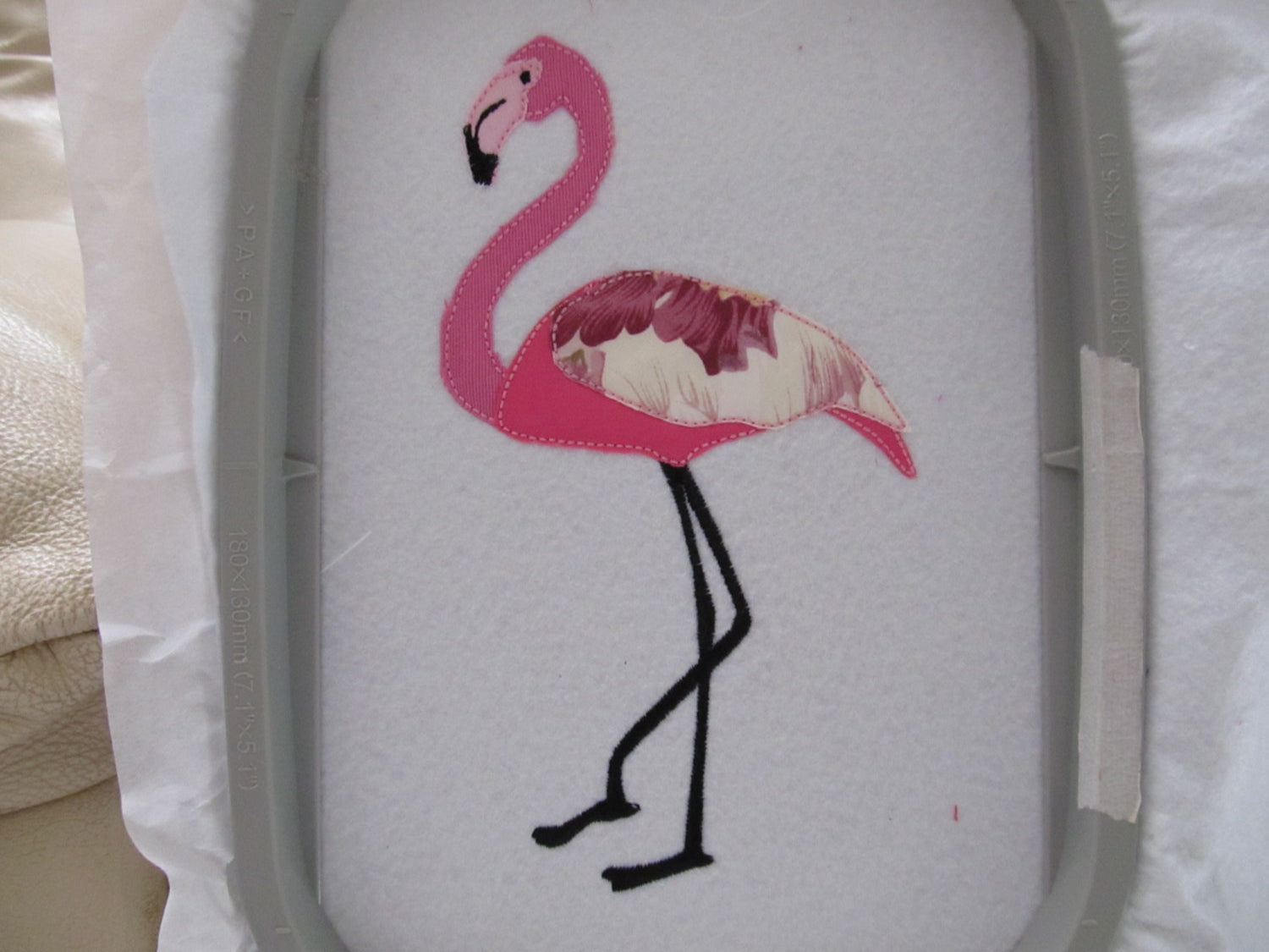 Flamingo wild bird Applique machine embroidery designs