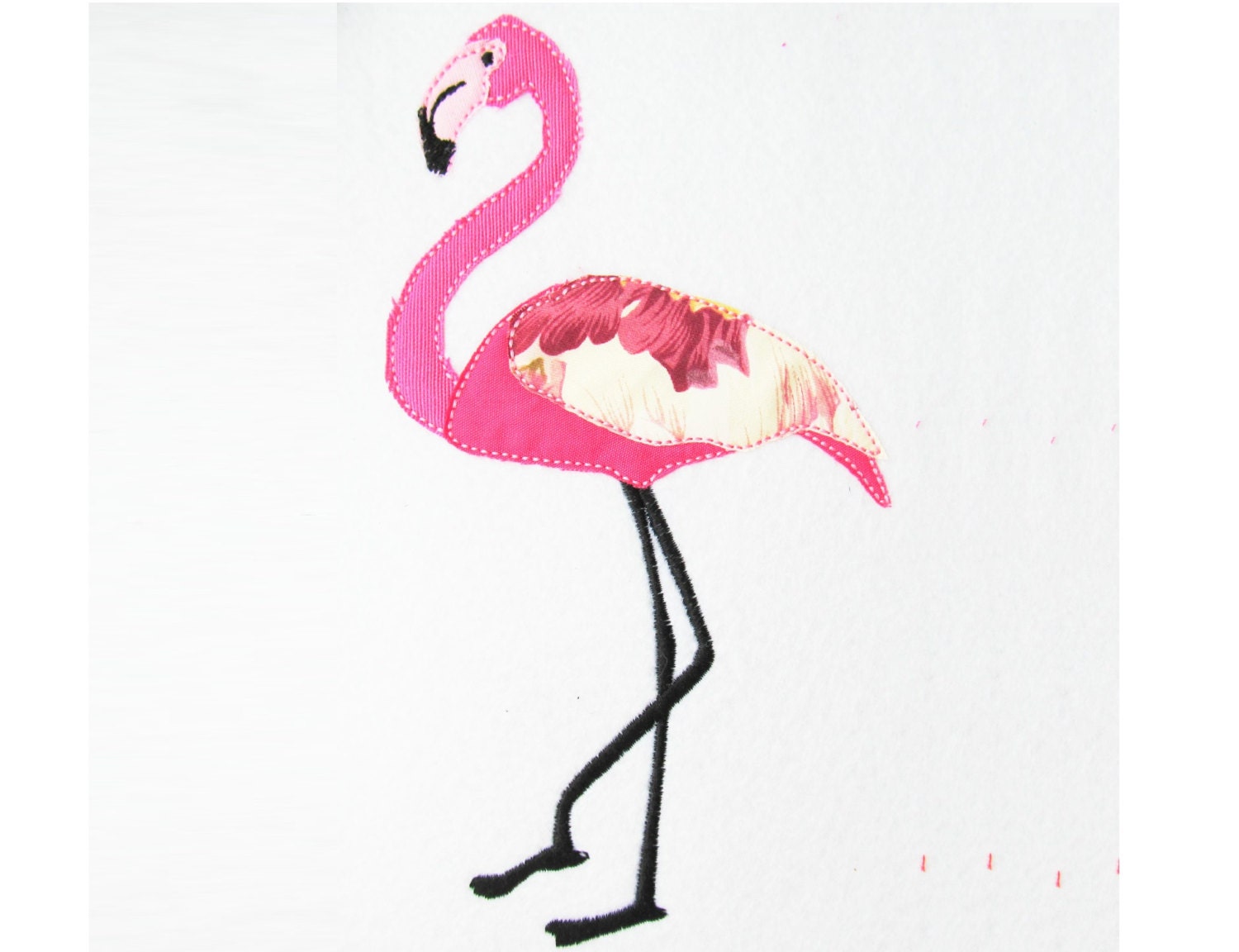 Flamingo wild bird Applique machine embroidery designs