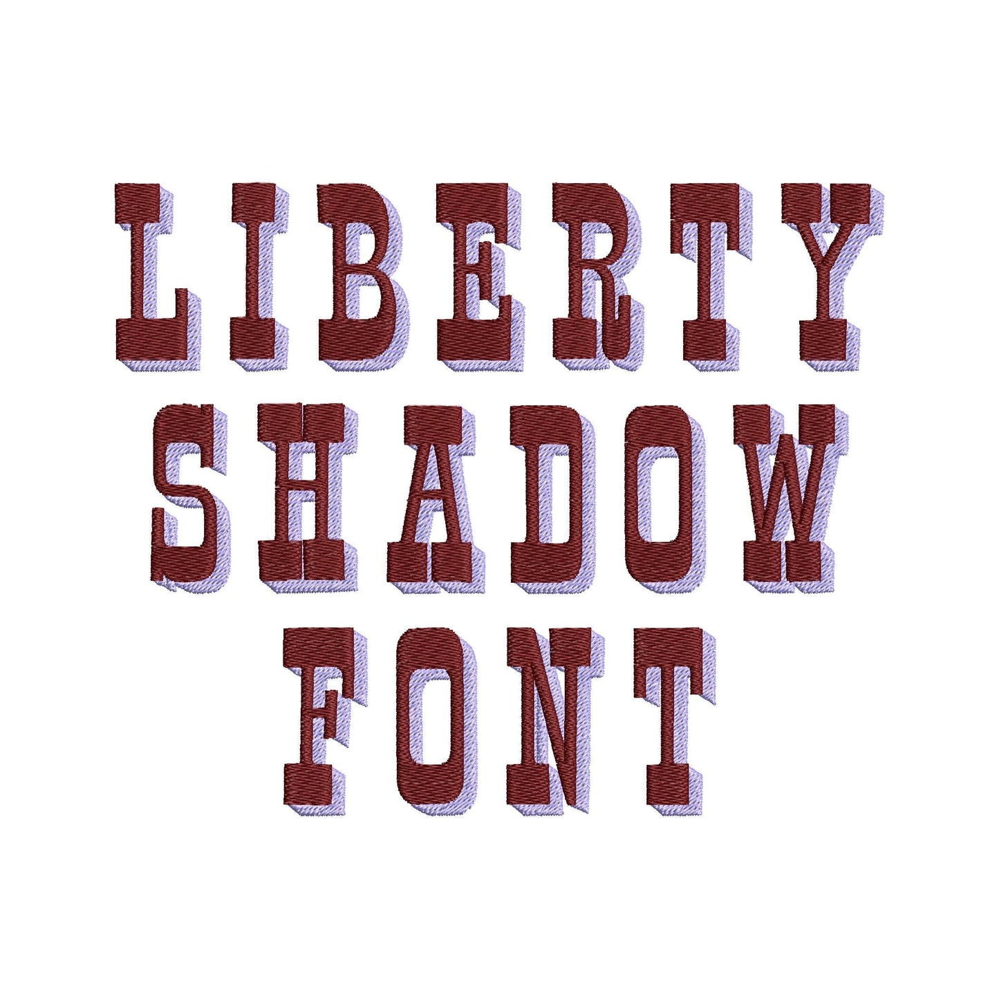Varsity style Liberty Shadow Font