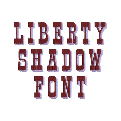 Varsity style Liberty Shadow Font