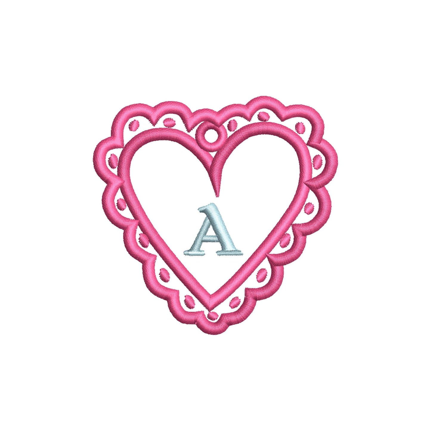 Heart Monogram Bag Tag Charm