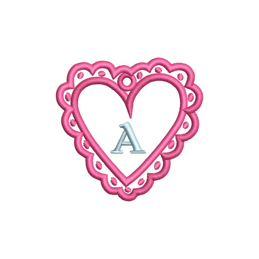 Heart Monogram Bag Tag Charm