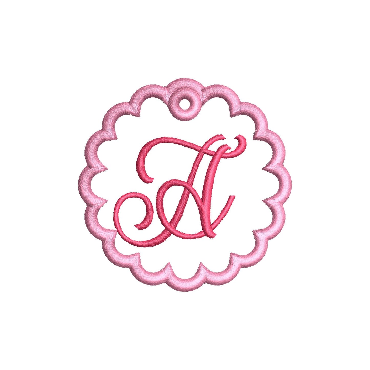 Scalloped Circle Bag Tag Charm