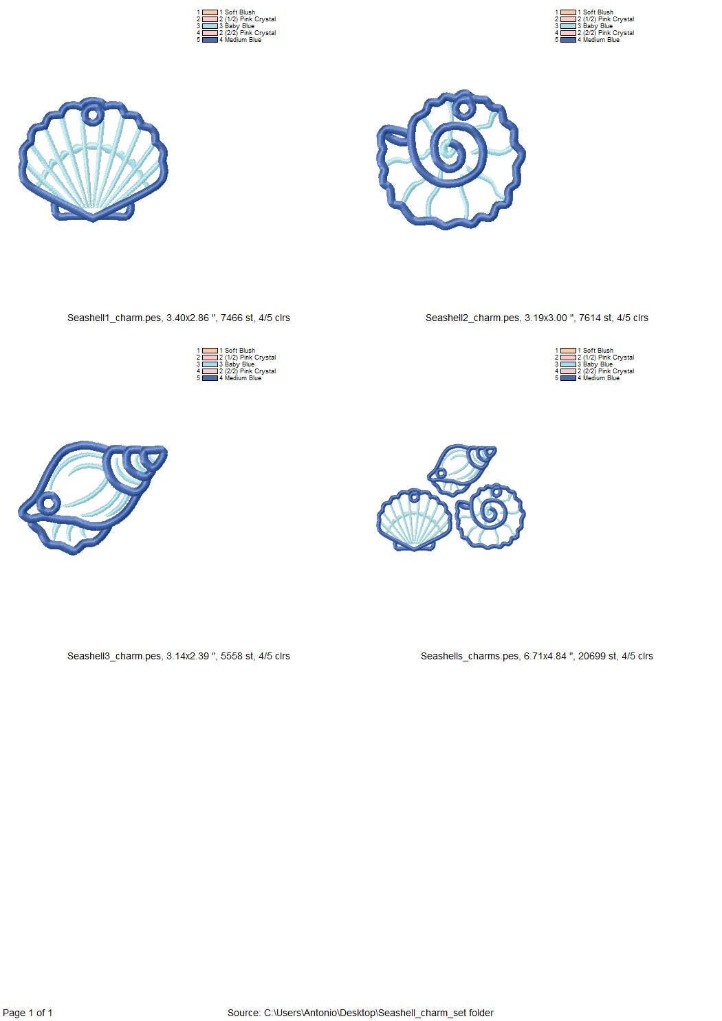 Summer Beach Seashell SET