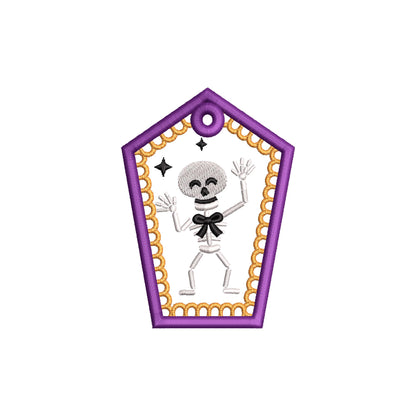 Dancing Skeleton Bag Tag Charm