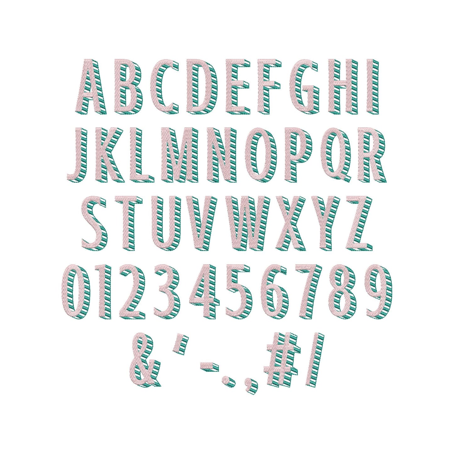 Striped Shadow Font Crystal