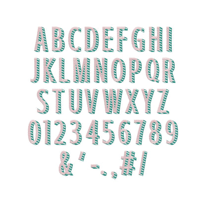 Striped Shadow Font Crystal