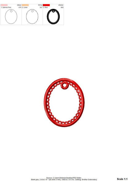 Scalloped Bag Tag Charm