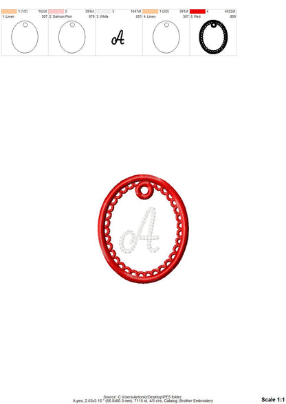 Scalloped Bag Tag Charm