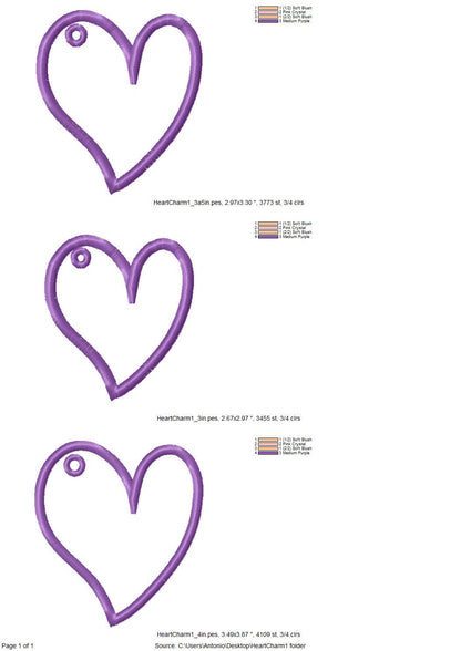 Heart shape Bag Tag Charm