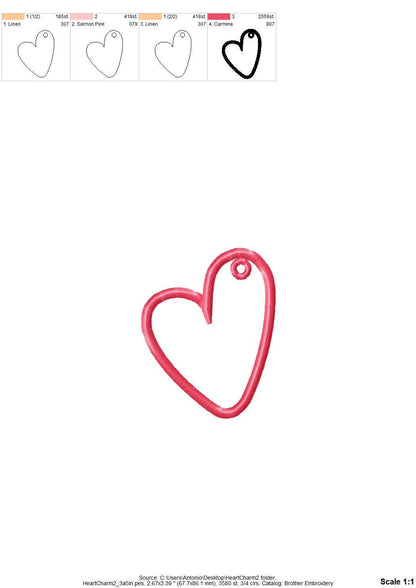Lovely Heart Bag Tag Charm