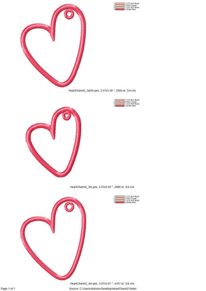 Lovely Heart Bag Tag Charm