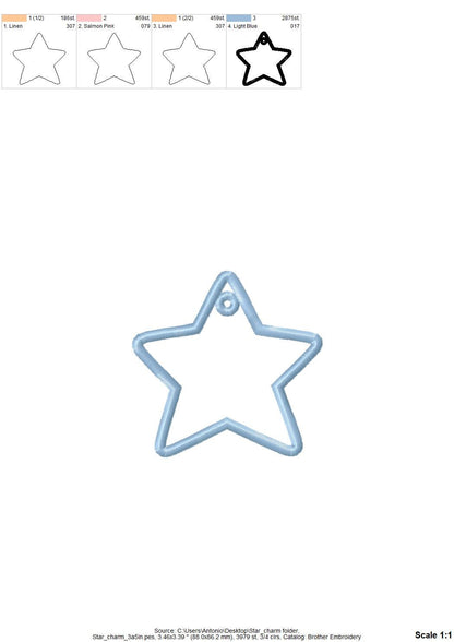 Pretty Star Bag Tag Charm