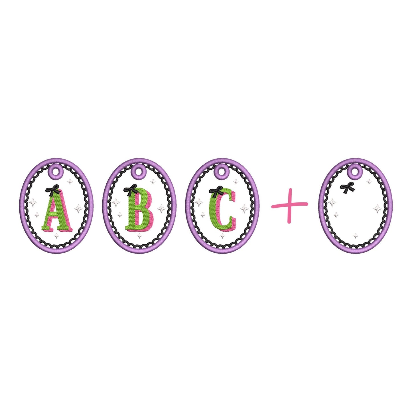 Halloween Monogram Bag Tag Charm