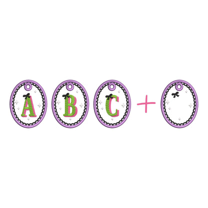 Halloween Monogram Bag Tag Charm