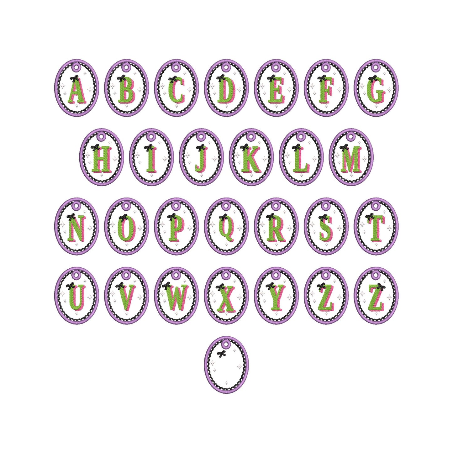 Halloween Monogram Bag Tag Charm