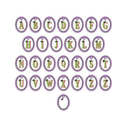 Halloween Monogram Bag Tag Charm