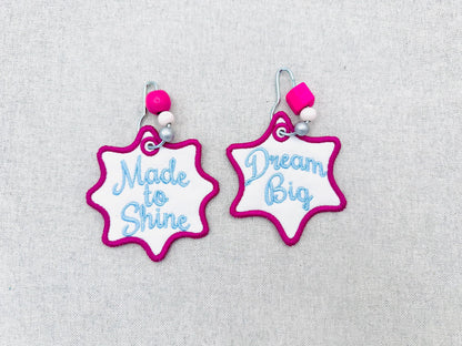 Star Bag Tag Charm SET of 2