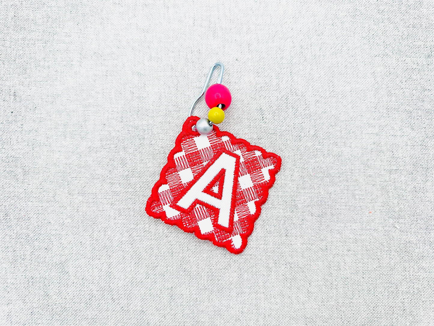 Scalloped Square Bag Tag Charm