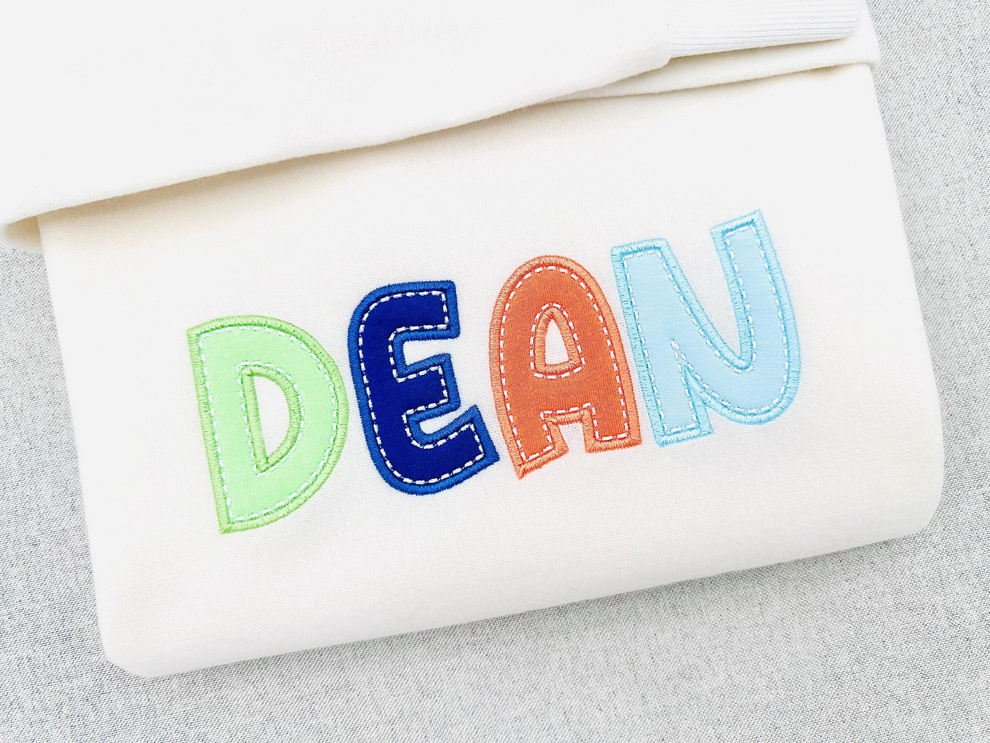 Applique FONT Flutter Top satin stitch and hand stitch effect outline Alphabet Monogram machine embroidery designs sizes