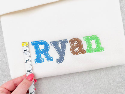 Fill stitch Font Rowan