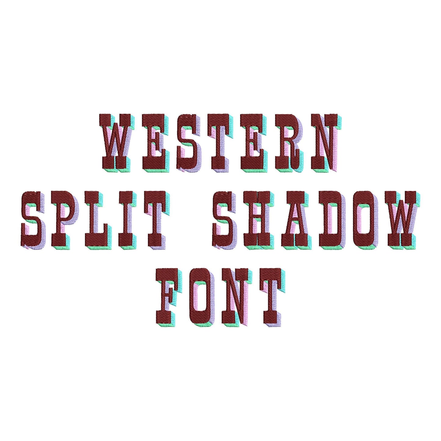 Western Split Shadow Font
