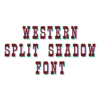 Western Split Shadow Font