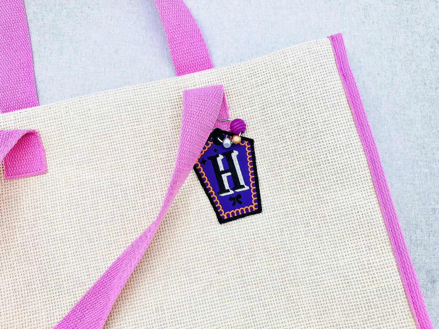 Halloween Monogram Bag Tag Charm