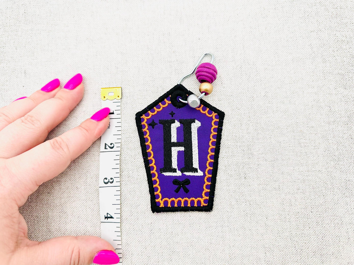Halloween Monogram Bag Tag Charm