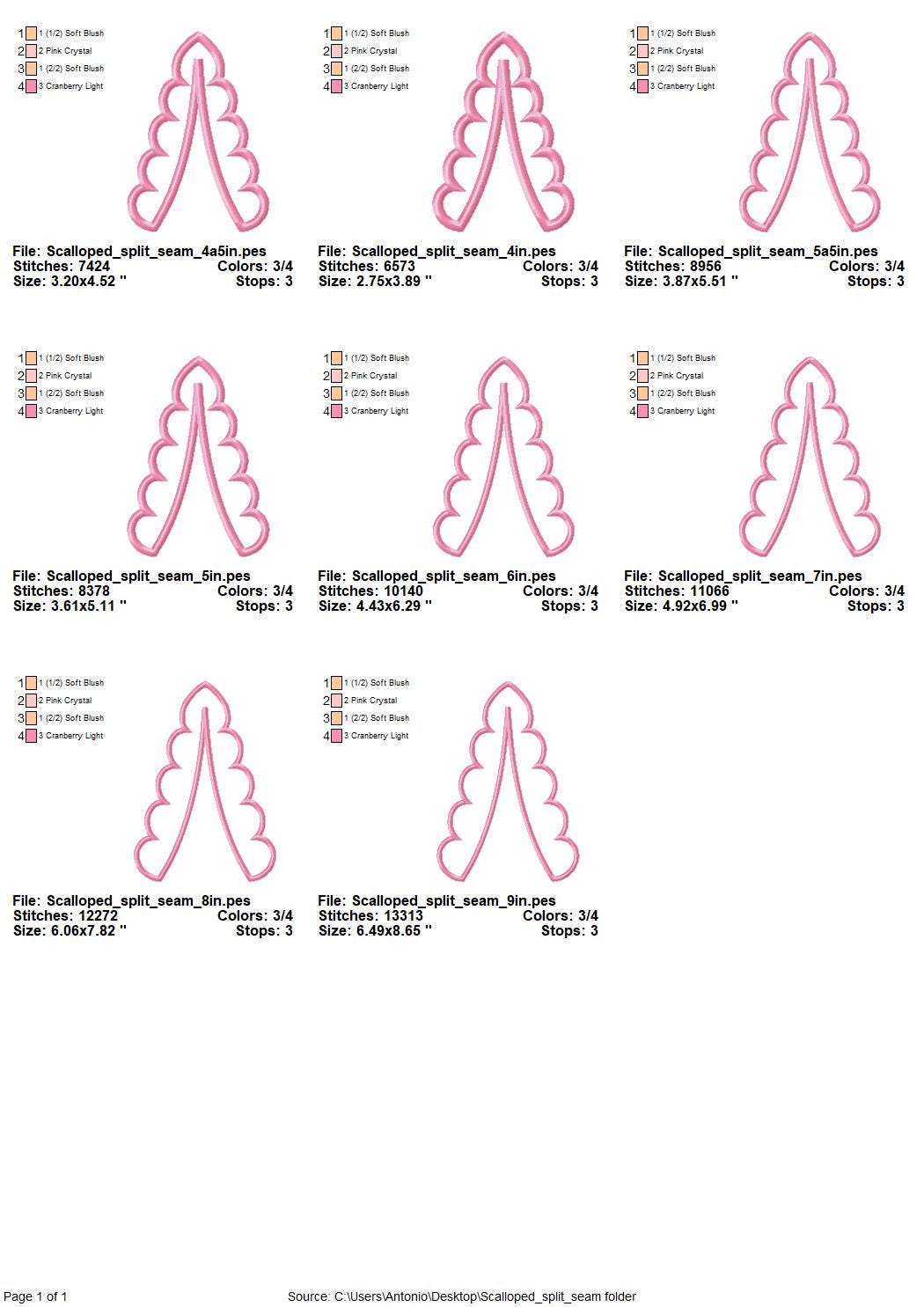 Inverse Scalloped Split Side Seam