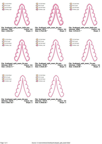Inverse Scalloped Split Side Seam