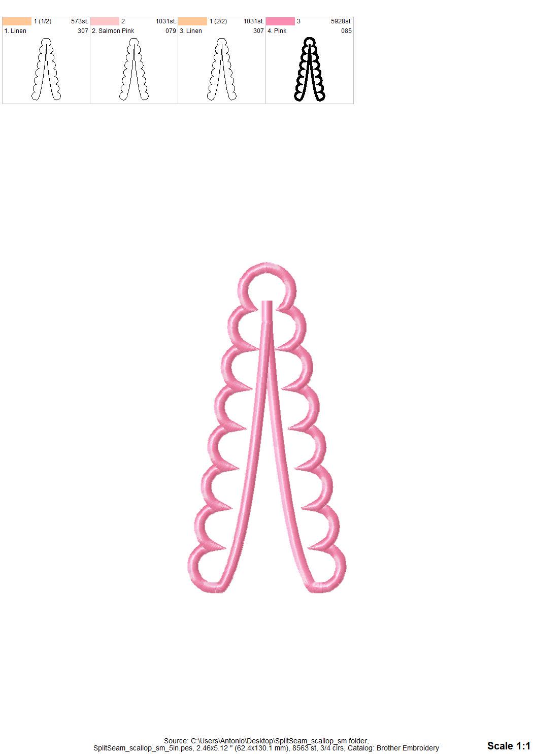 Scalloped Split Side Seam
