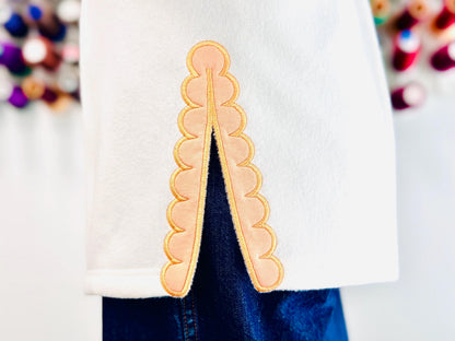 Scalloped Split Side Seam