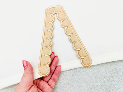 Scalloped Split Side Seam Cutout