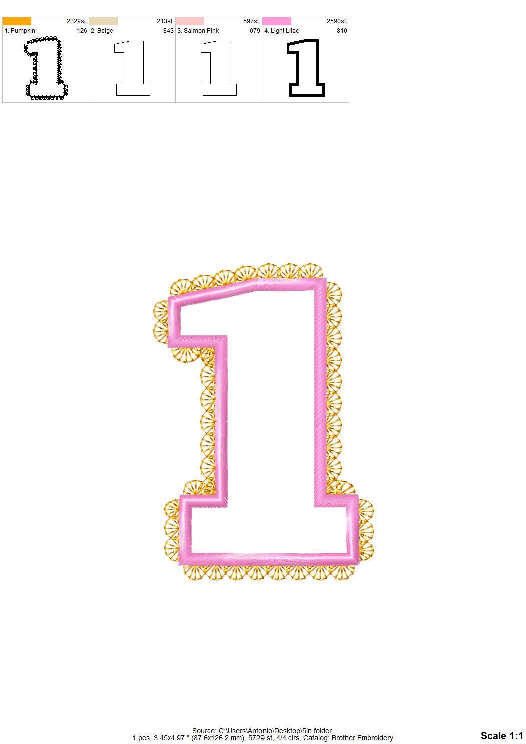 Ultra Bold Birthday Numbers with Lace