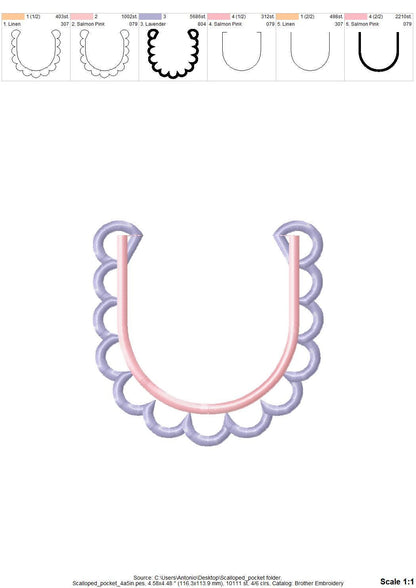 Scalloped Rounded Pocket ITH